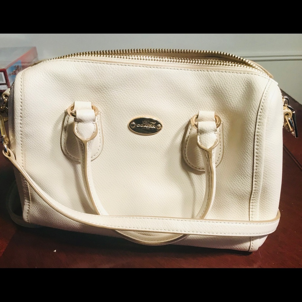 Cream Coach Crossbody Bag or Tote Bag